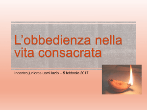 L*obbedienza nella vita consacrata