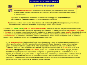 Le barriere all`uscita