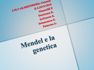 mendel e la genetica