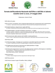 Locandina Lecce accademia dell`olio