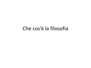 Che cos*è la filosofia