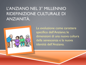 L`anziano nel 3° millennio: ridefinizione culturale di