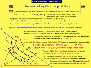 Isoquanto ed equilibrio del produttore