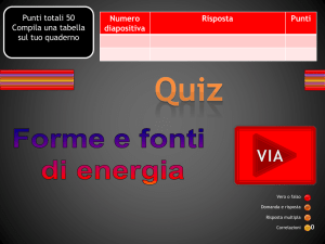Quiz sulle forme di energia