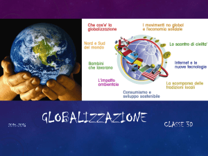 Diapositiva 1 - Un solo mondo, Un solo futuro