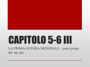 LA PRIMA GUERRA MONDIALE – parte prima