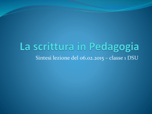 La scrittura in Pedagogia
