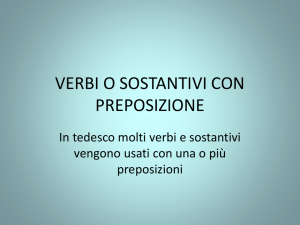 VERBI O SOSTANTIVI CON PREPOSIZIONE