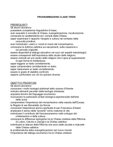 programmazione religione classi 3