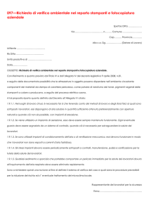 097—Richiesta di verifica ambientale nel reparto stampanti e