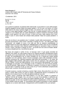 la parola della domenica Anno liturgico C omelia di don Angelo
