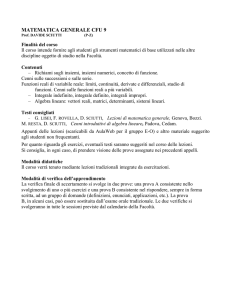 matematica generale cfu 9