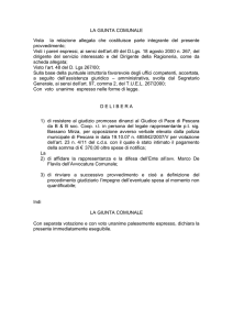 Vista la relazione allegata che costituisce parte integrante del