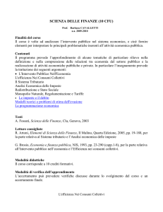 scienza delle finanze (10 cfu)