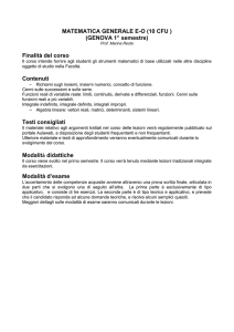 matematica generale savona (10 cfu )