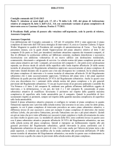 Piano complesso di intervento area ex Cadorna