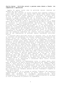 Abstract della relazione di Charlie Barnao