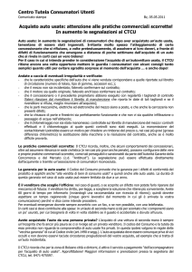 Acquisto auto usate: attenzione alle pratiche commerciali scorrette!
