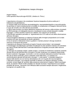 Il glioblastoma: terapia chirurgica Angelo Falasca Unità operativa
