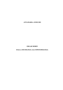 annamaria anselmo edgar morin dalla sociologia all`epistemologia