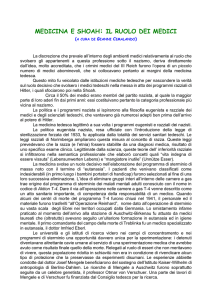 medicina e shoah: il ruolo dei medici