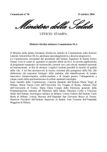 Scarica il comunicato - Ministero della Salute