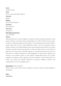 Anna Rita Addessi, Poesia e musica nelle mélodies di Debussy