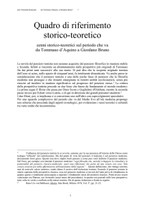 Da Tommaso d`Aquino a Giordano Bruno
