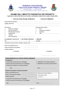 esame dell`impatto paesistico dei progetti