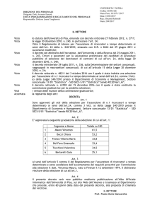 Approvazione atti SSD SECS S 01