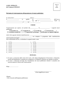 Richiesta Autorizzazione esposizione mezzi pubblicitari