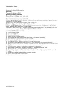 Compito in classe d`informatica