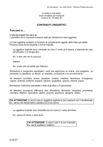Contenuti linguistici