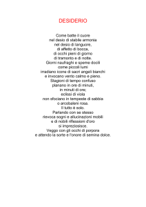 DESIDERIO Come batte il cuore nel desio di stabile armonia nel