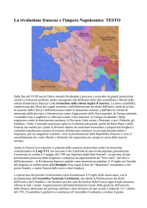 La rivoluzione francese e l`impero Napoleonico: TESTO