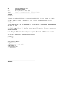 Da Servizio Orientamento - LIUC A  Data