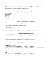 Sezione 1: Informazioni personali, contatti
