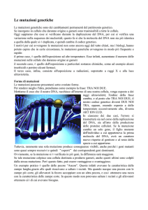 Le mutazioni genetiche