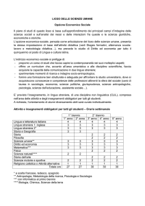 NUOVO LICEO DELLE SCIENZE UMANE opzione Economico