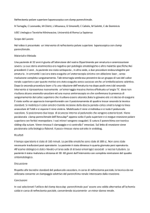 Nefrectomia polare superiore laparoscopica con clamp