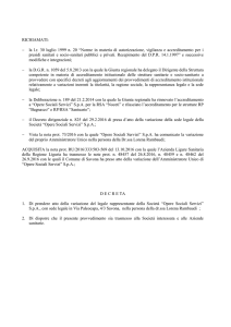 Testo del Decreto - Atti di Giunta e Decreti