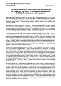 La prevenzione abbassa i i costi delle cure odontoiatriche