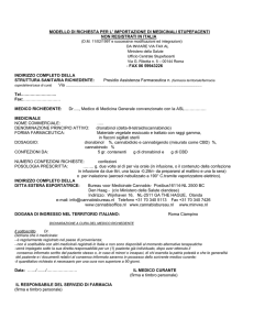 Modello per richiedere al proprio medico curante l`importazione di