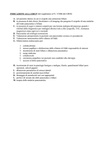 INDICAZIONI ALLA ERCP (dal supplemnto al N