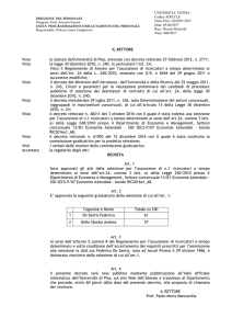 Approvazione atti SSD SECS P 07