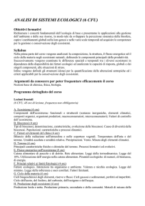 analisi sistemi ecologici