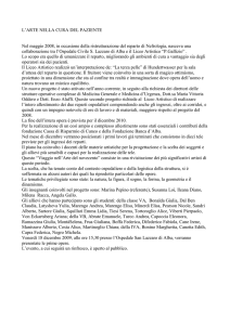 Progetto del Liceo Artistico "L`arte nella cura del paziente"