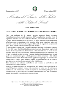informazioni su mutazione virus