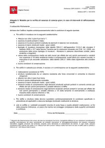 Modello per la verifica di assenza di carenze gravi, in caso di