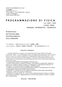 Body - Laboratorio di fisica